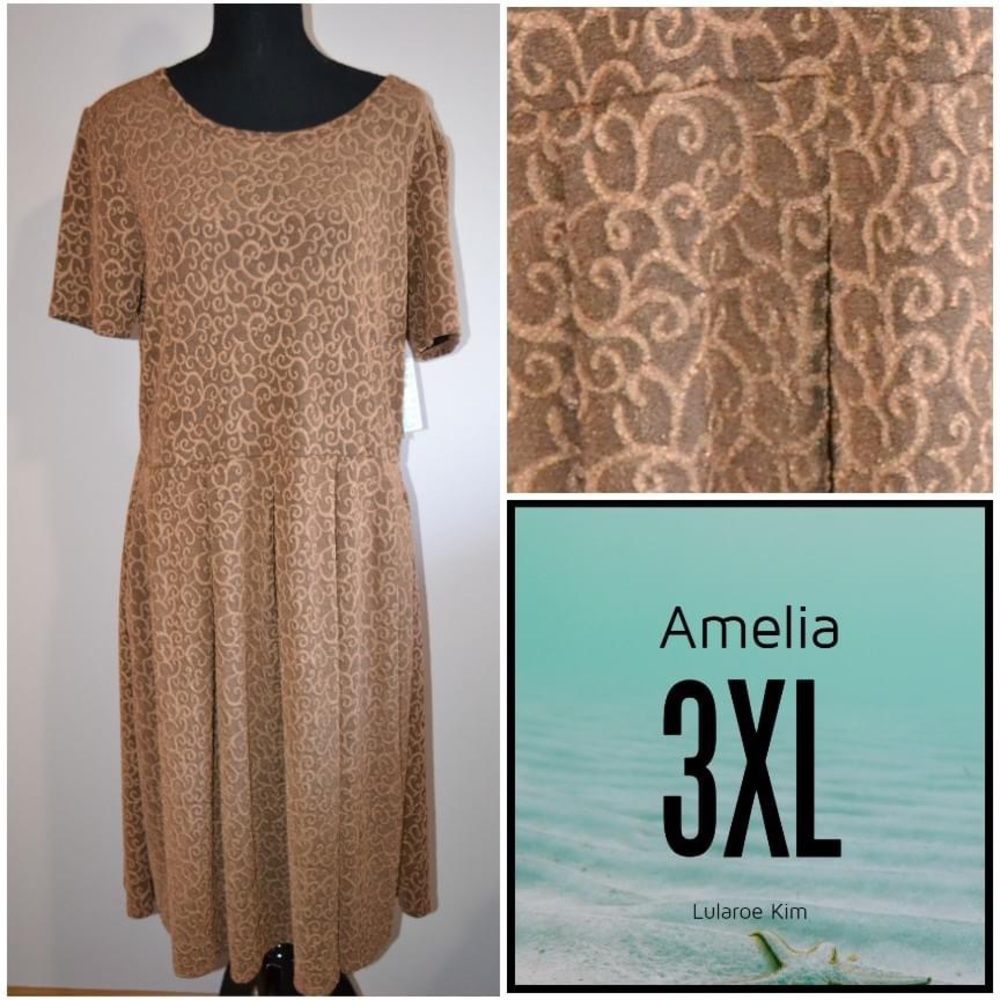 Lularoe Amelia Shade of Brown 3XL NWT
